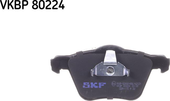 SKF VKBP 80224 - Гальмівні колодки, дискові гальма autozip.com.ua