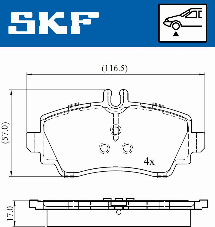 SKF VKBP 80220 - Гальмівні колодки, дискові гальма autozip.com.ua