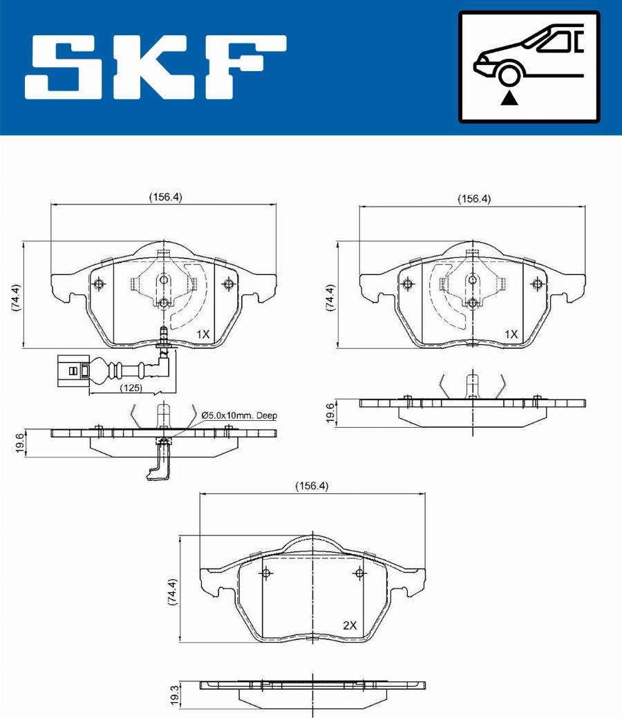 SKF VKBP 80270 E - Гальмівні колодки, дискові гальма autozip.com.ua