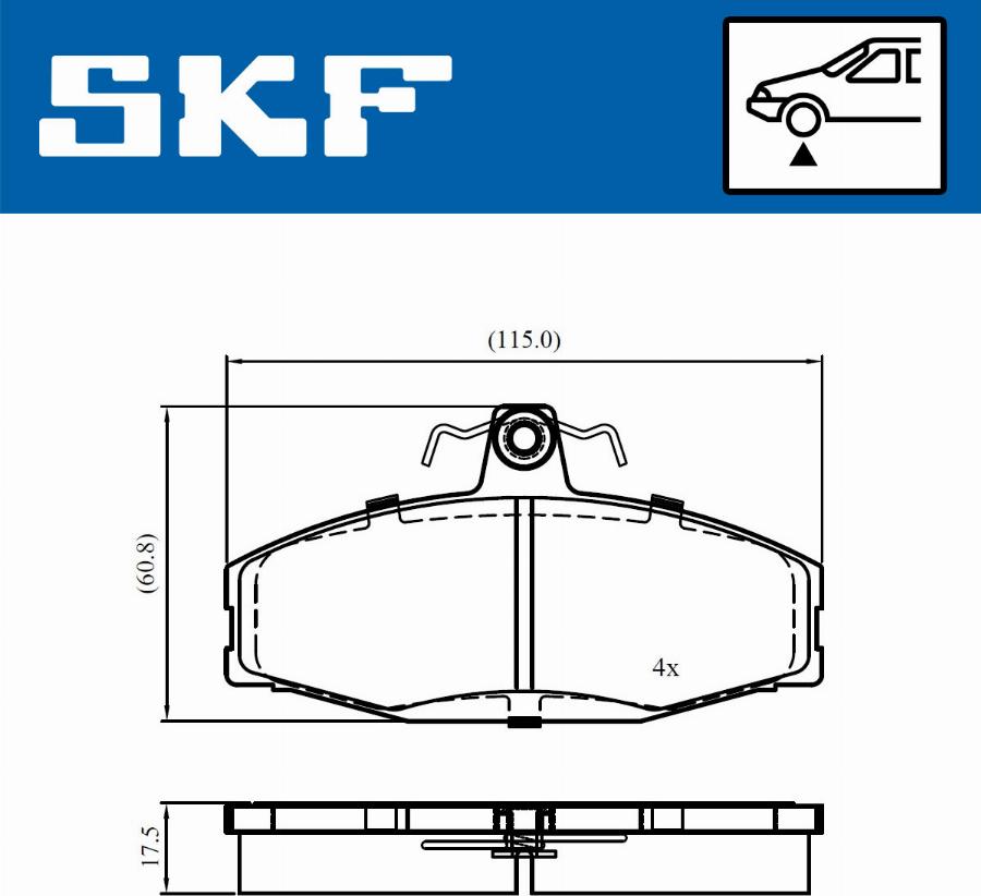 SKF VKBP 80745 - Гальмівні колодки, дискові гальма autozip.com.ua