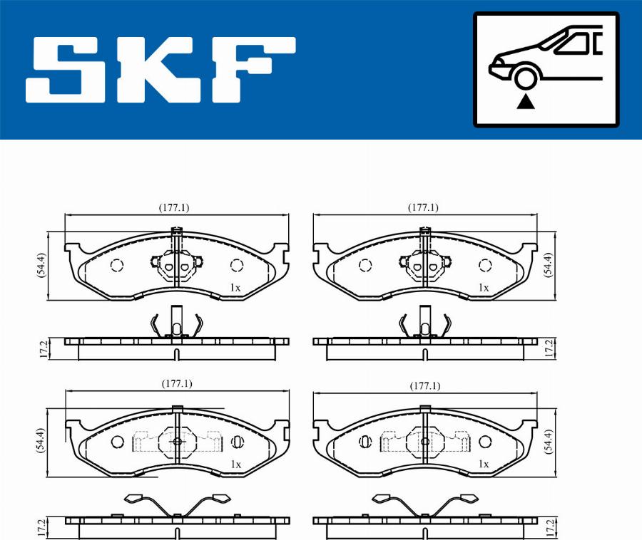 SKF VKBP 80741 - Гальмівні колодки, дискові гальма autozip.com.ua