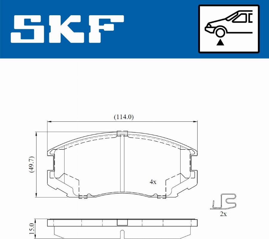 SKF VKBP 80715 A - Гальмівні колодки, дискові гальма autozip.com.ua