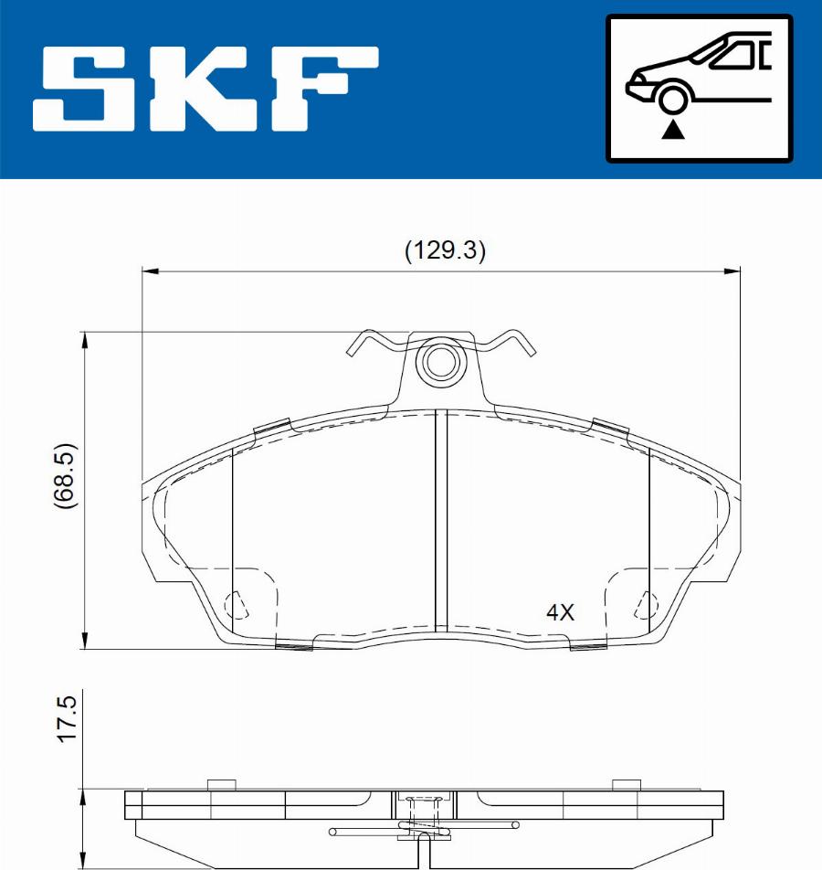 SKF VKBP 80711 - Гальмівні колодки, дискові гальма autozip.com.ua
