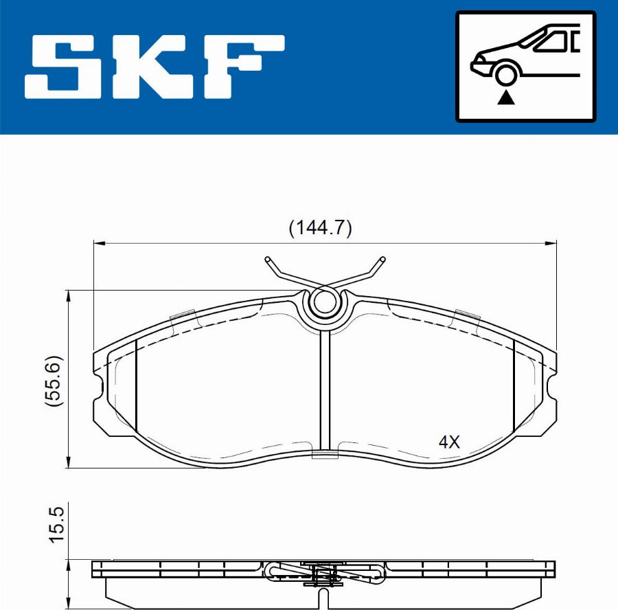 SKF VKBP 80717 - Гальмівні колодки, дискові гальма autozip.com.ua