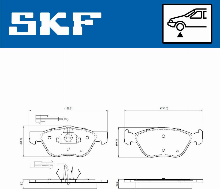 SKF VKBP 80785 E - Гальмівні колодки, дискові гальма autozip.com.ua