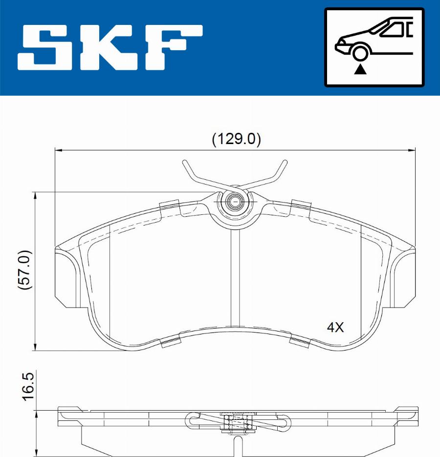 SKF VKBP 80726 - Гальмівні колодки, дискові гальма autozip.com.ua