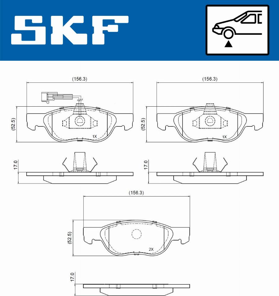 SKF VKBP 80774 E - Гальмівні колодки, дискові гальма autozip.com.ua