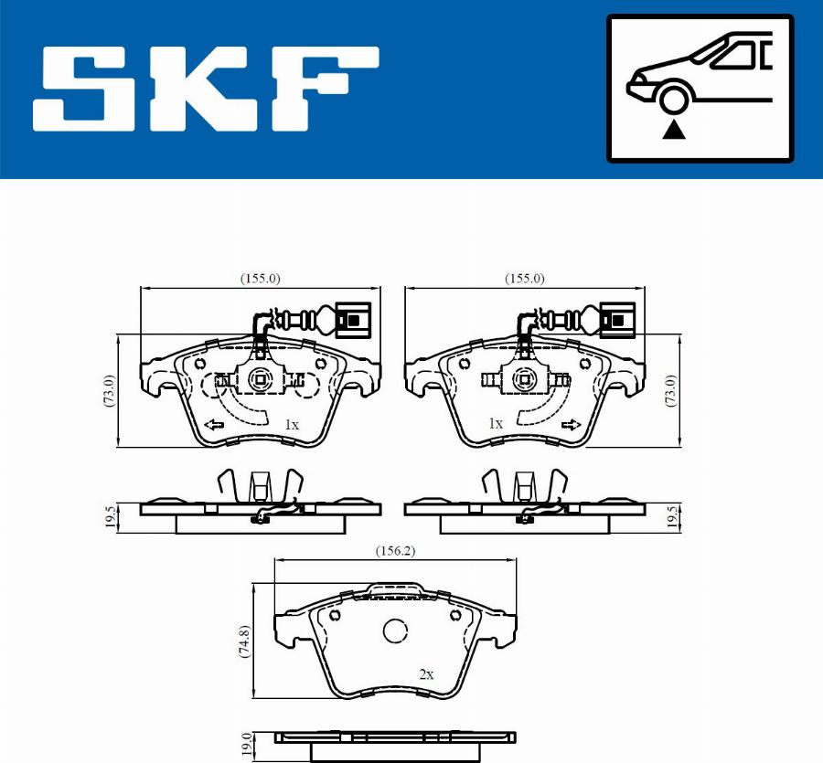 SKF VKBP 81041 E - Гальмівні колодки, дискові гальма autozip.com.ua