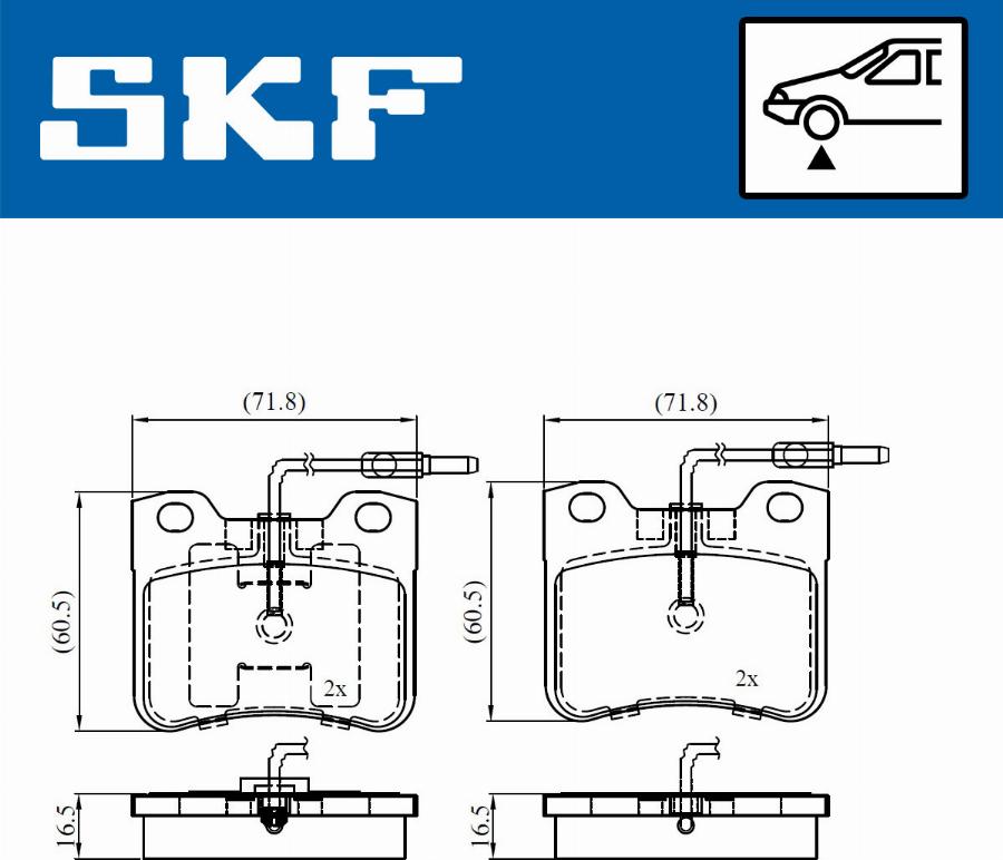 SKF VKBP 81054 E - Гальмівні колодки, дискові гальма autozip.com.ua