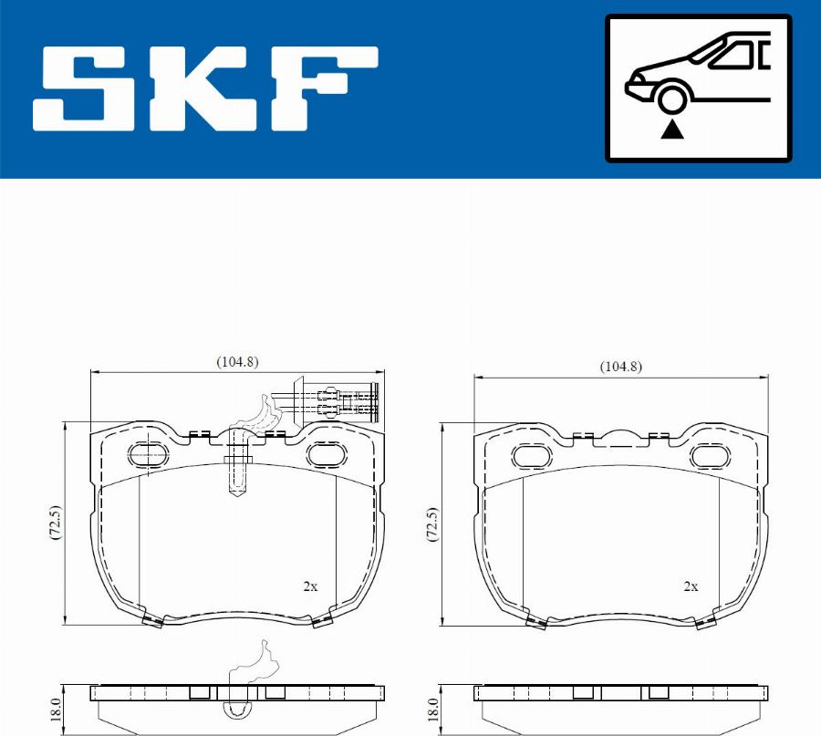 SKF VKBP 81056 E - Гальмівні колодки, дискові гальма autozip.com.ua
