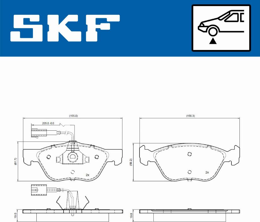 SKF VKBP 81050 E - Гальмівні колодки, дискові гальма autozip.com.ua
