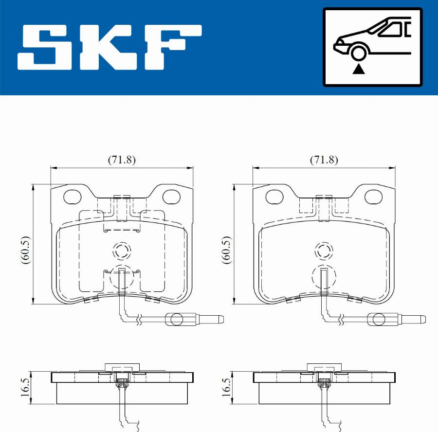 SKF VKBP 81052 E - Гальмівні колодки, дискові гальма autozip.com.ua