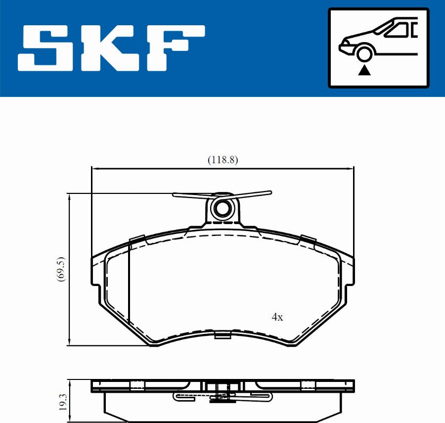 SKF VKBP 81011 - Гальмівні колодки, дискові гальма autozip.com.ua