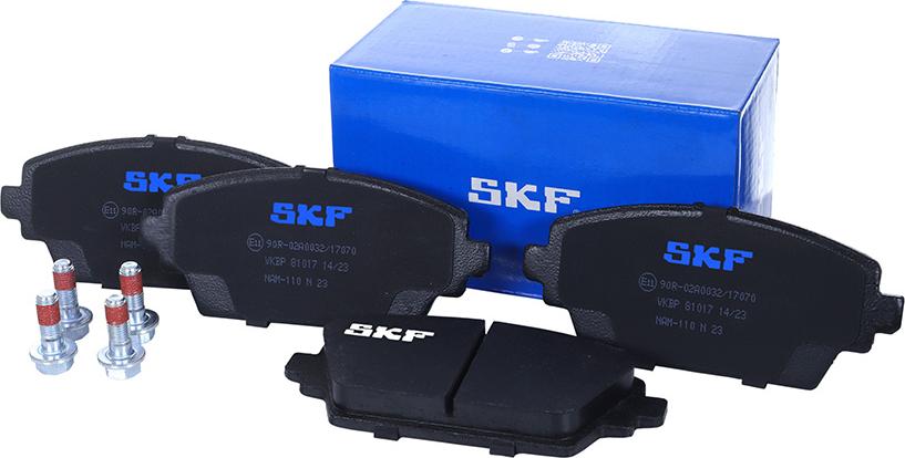 SKF VKBP 81017 - Гальмівні колодки, дискові гальма autozip.com.ua