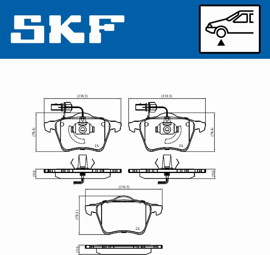 SKF VKBP 81036 E - Гальмівні колодки, дискові гальма autozip.com.ua