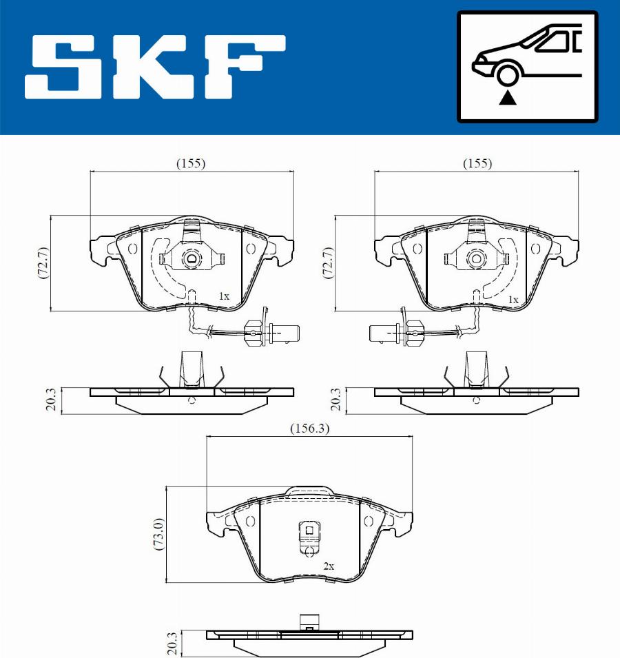 SKF VKBP 81038 E - Гальмівні колодки, дискові гальма autozip.com.ua