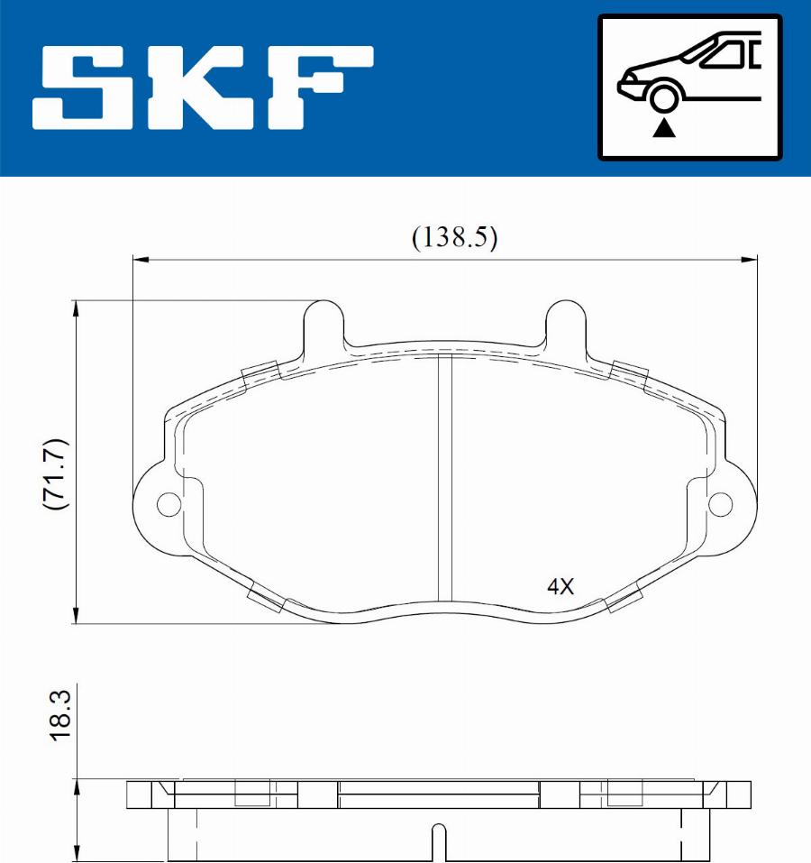 SKF VKBP 81028 - Гальмівні колодки, дискові гальма autozip.com.ua