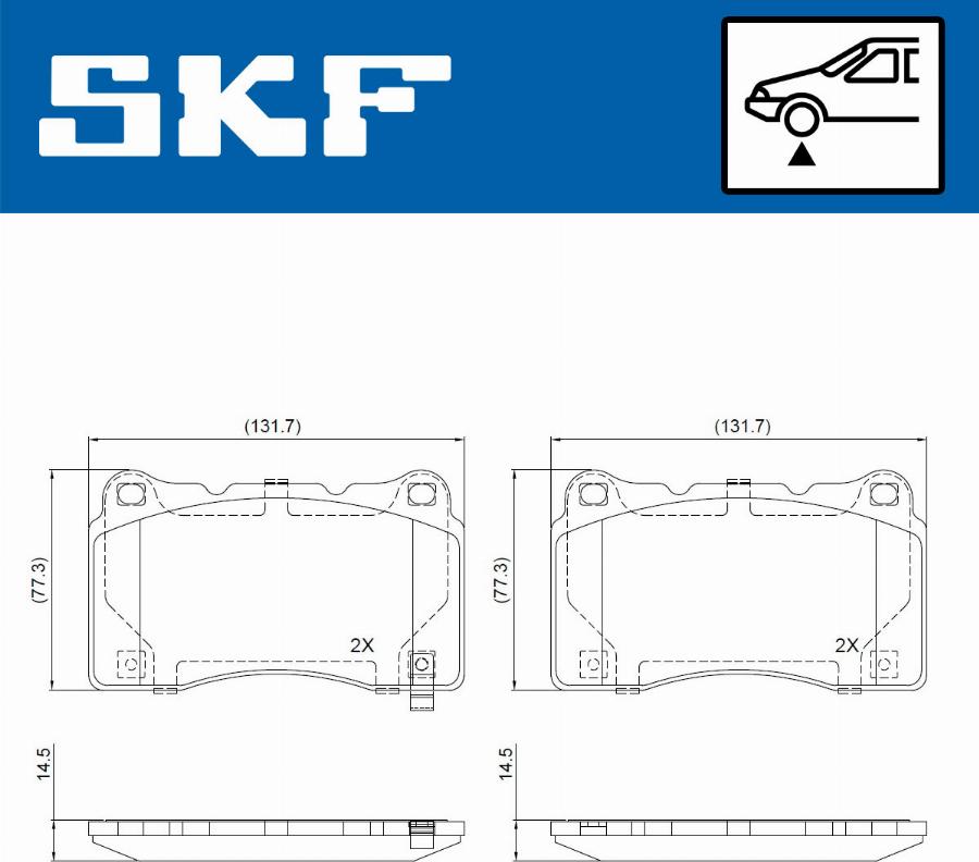 SKF VKBP 81023 A - Гальмівні колодки, дискові гальма autozip.com.ua