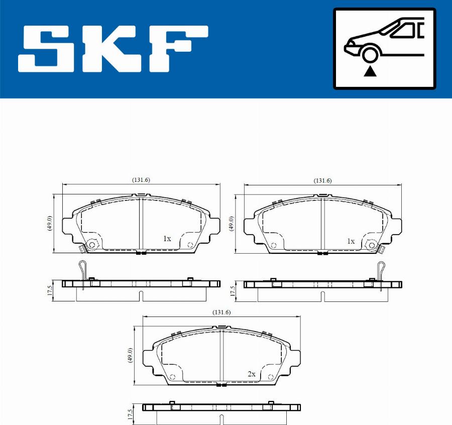 SKF VKBP 81142 A - Гальмівні колодки, дискові гальма autozip.com.ua