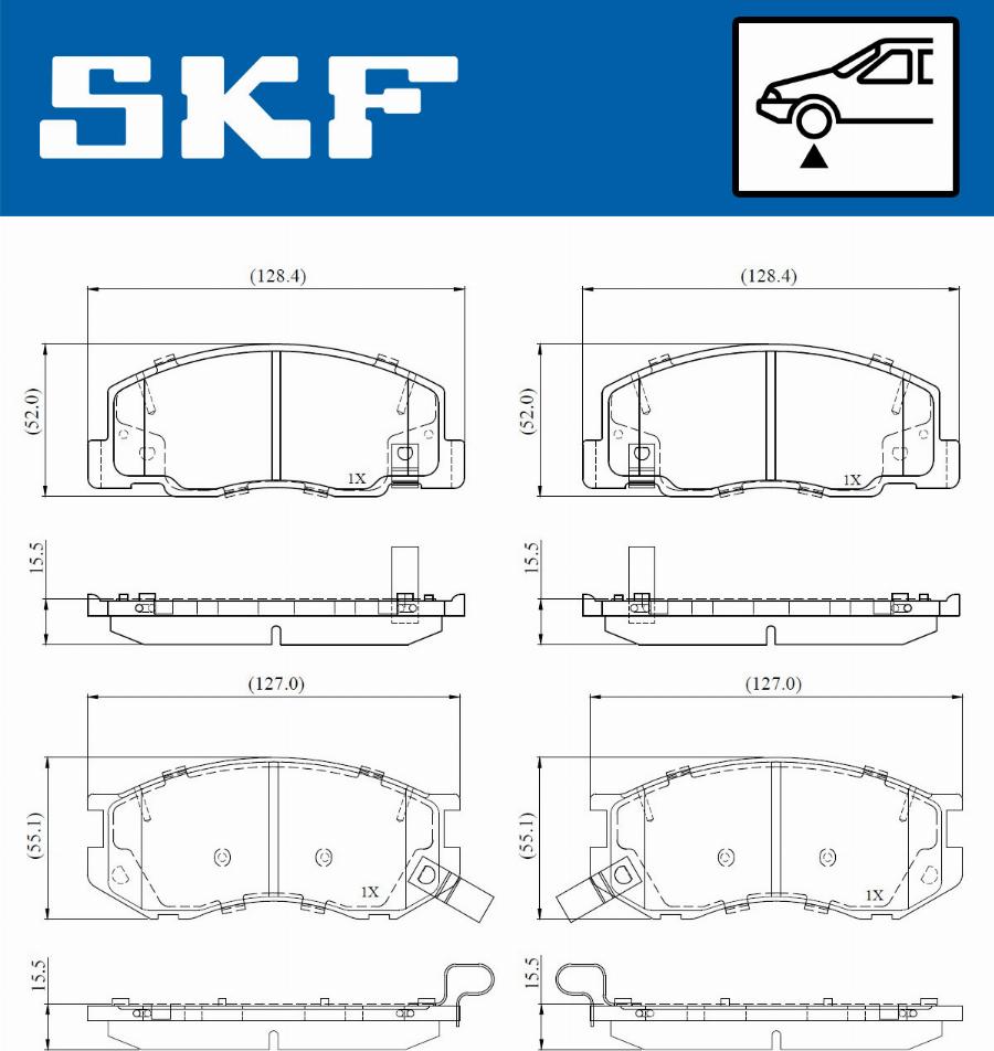 SKF VKBP 81119 A - Гальмівні колодки, дискові гальма autozip.com.ua