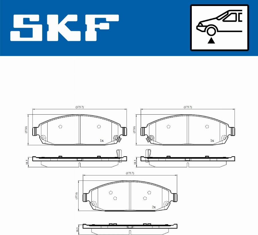 SKF VKBP 81110 A - Гальмівні колодки, дискові гальма autozip.com.ua