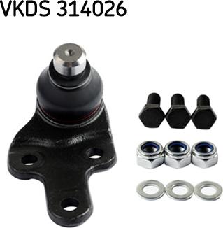 SKF VKDS 314026 - Шарова опора, несучий / направляючий шарнір autozip.com.ua