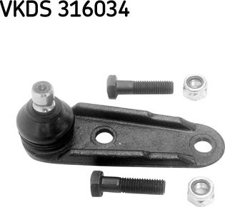 SKF VKDS 316034 - Шарова опора, несучий / направляючий шарнір autozip.com.ua