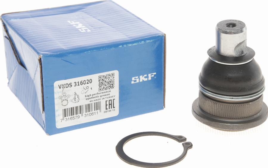 SKF VKDS 316020 - Шарова опора, несучий / направляючий шарнір autozip.com.ua