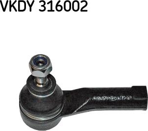 SKF VKDY 316002 - Наконечник рульової тяги, кульовий шарнір autozip.com.ua