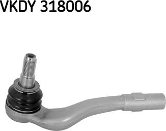 SKF VKDY 318006 - Наконечник рульової тяги, кульовий шарнір autozip.com.ua