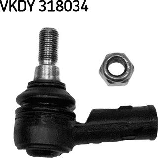 SKF VKDY 318034 - Наконечник рульової тяги, кульовий шарнір autozip.com.ua