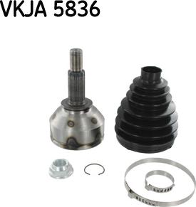 SKF VKJA 5836 - Шарнір рівних кутових швидкостей. з елементами монтажу autozip.com.ua