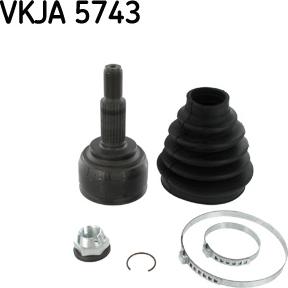 SKF VKJA 5743 - Шарнірний комплект, ШРУС, приводний вал autozip.com.ua