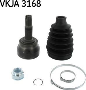 SKF VKJA 3168 - Шарнір рівних кутових швидкостей. з елементами монтажу autozip.com.ua