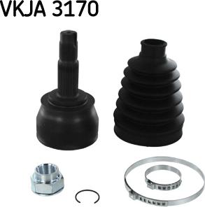 SKF VKJA 3170 - Шарнірний комплект, ШРУС, приводний вал autozip.com.ua