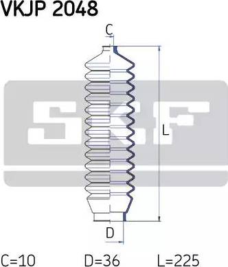 SKF VKJP 2048 - Комплект пилника, рульове управління autozip.com.ua