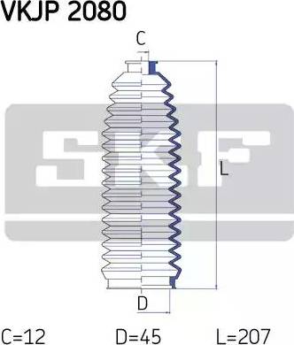 SKF VKJP 2080 - Комплект пилника, рульове управління autozip.com.ua