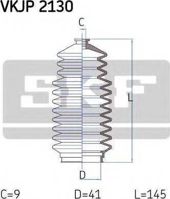 SKF VKJP 2130 - Комплект пилника, рульове управління autozip.com.ua
