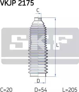 SKF VKJP 2175 - Комплект пилника, рульове управління autozip.com.ua