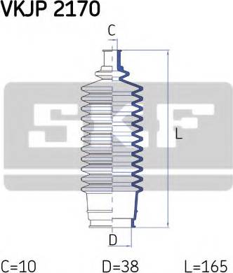 SKF VKJP 2170 - Комплект пилника, рульове управління autozip.com.ua