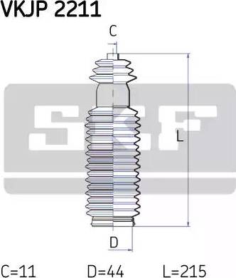 SKF VKJP 2211 - Комплект пилника, рульове управління autozip.com.ua