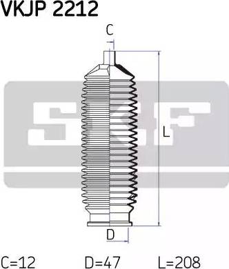 SKF VKJP 2212 - Комплект пилника, рульове управління autozip.com.ua