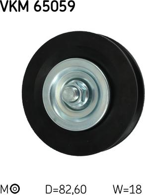 SKF VKM 65059 - Натяжна ролик, клиновий ремінь autozip.com.ua