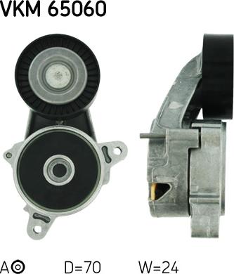 SKF VKM 65060 - Паразитний / провідний ролик, поліклиновий ремінь autozip.com.ua