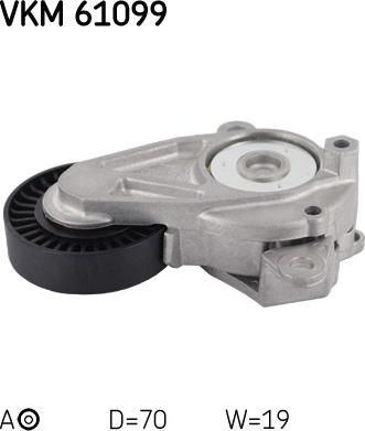 SKF VKM 61099 - Натягувач ременя, поліклиновий ремінь autozip.com.ua