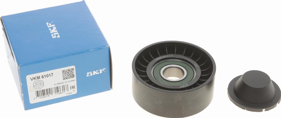 SKF VKM 61017 - Паразитний / провідний ролик, поліклиновий ремінь autozip.com.ua