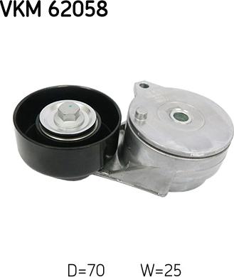 SKF VKM 62058 - Натягувач ременя, поліклиновий ремінь autozip.com.ua