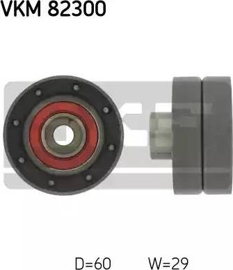 SKF VKM 82300 - Паразитний / Провідний ролик, зубчастий ремінь autozip.com.ua