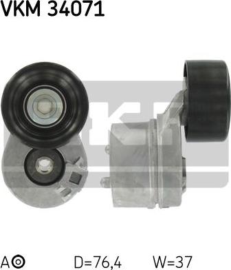 SKF VKM 34071 - Натягувач ременя, клинові зуб. autozip.com.ua