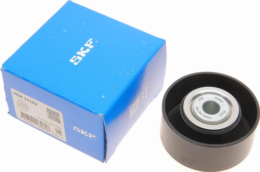 SKF VKM 34102 - Паразитний / провідний ролик, поліклиновий ремінь autozip.com.ua
